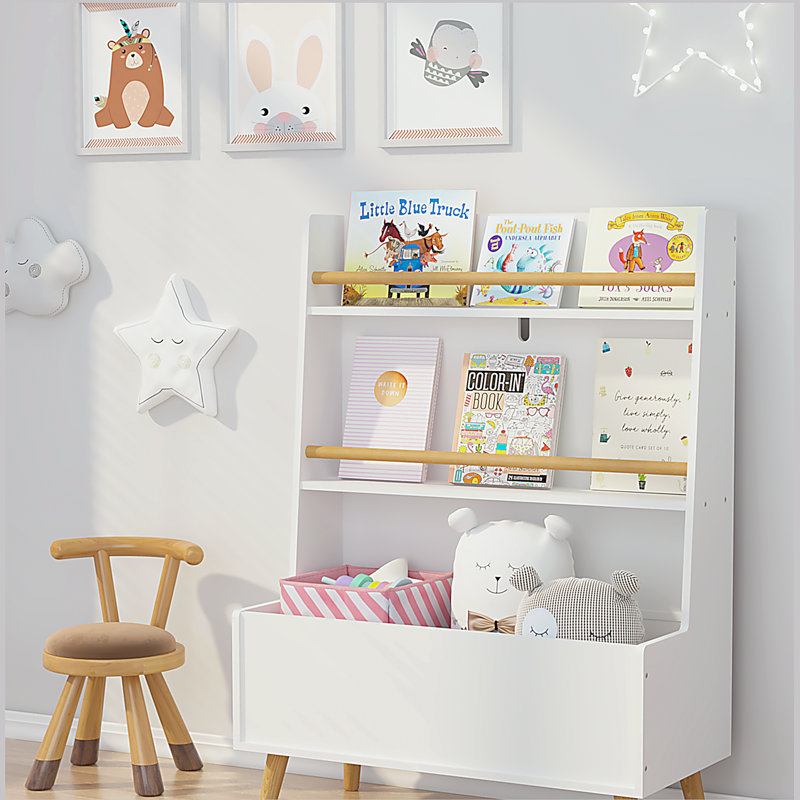 Bibliothèque pour enfants, porte-revues et livres, organisateur de livres, armoire de rangement pour jouets