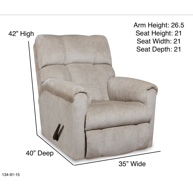 Frontroth Upholstered Recliner, Tan Polyester