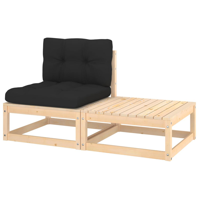  Ensemble de salon en bois en pin naturel massif standard modulaire