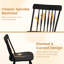 Windsor Dining Chairs Set of 2 with Turned Legs Curved Spindle Back for Living Room Natural-56476452-56476453