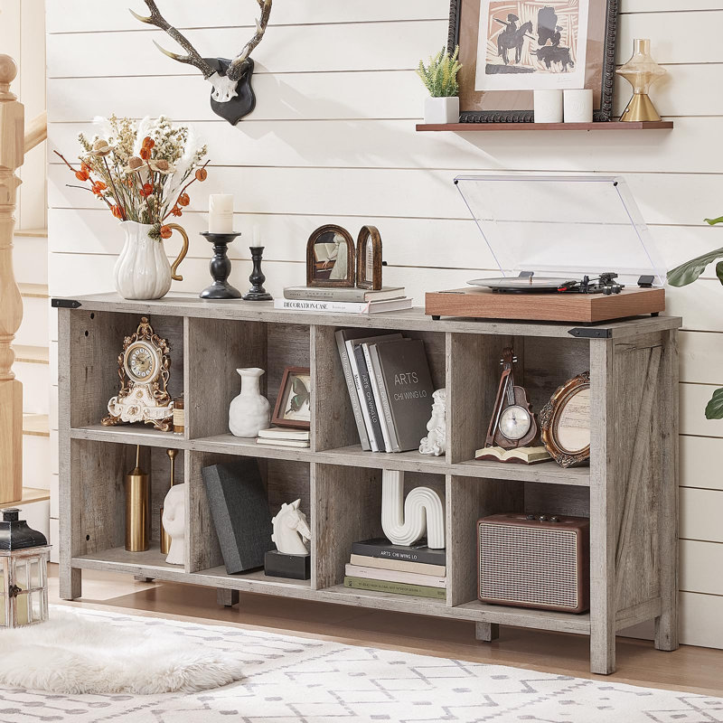 Bibliothèque de rangement Farmhouse, Chêne, (2 tablettes) H 29,7 po x l 62 po x P 13,6 po