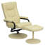 Contemporary Multi-Position Recliner and Ottoman with Wrapped Base-846172044