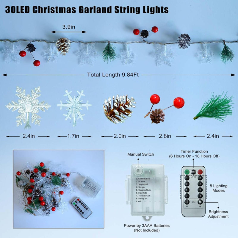 120'' LED Twinkle String Lights