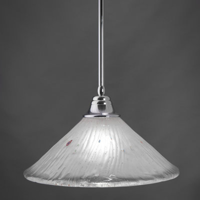 Stem Hung Pendant With Glass