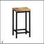 Ensemble de table de salle à manger de cuisine moderne avec 3 tabourets, un plateau d'épissure unique et un tabouret suspendu peu encombrant-1543011260-1543011259