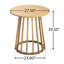 Table de salle à manger d'extérieur ronde en bois, finition, hauteur de 29,16 po, panneaux de lattes, table de finition avec cadre, profondeur de 27,07 po, conception facile à assembler