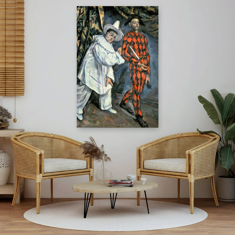 Pierrot And Harlequin, 1888 Abstract Contemporary Wall Art Print, 152.4cm H x 101.6cm W
