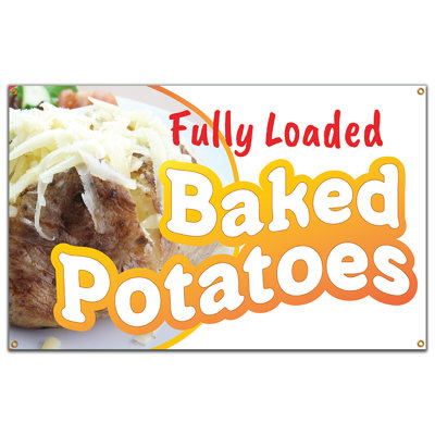 Baked Potatoes Banner 36" X 60"