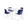 Dailey-" Lola Set 42" L Square Breakroom Table and Chair Set