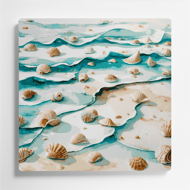 Art mural en métal Coastal, 8" H x 8" W