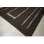 Brown Handwoven Wool Linear Frame Motif Geometric Modern Contemporary Carpet Rug-478431698