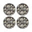 Sous-verres ronds en cuir végétalien Leopard Walk Chocolatte-119015330