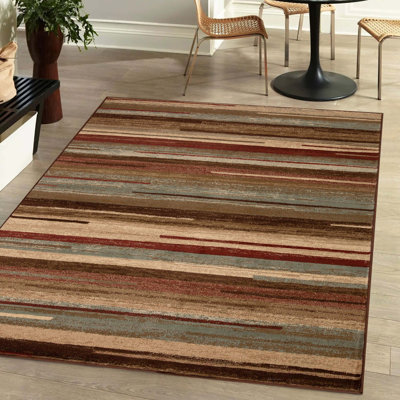 Yannick Contemporary Stripes Abstract Lines Power-Looomed Indoor Area Rug or Runner