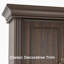 Bureau de coin en L de 210 cm de haut avec tablette, 8 tiroirs et placards, brun-133949184