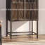Bibliothèque noire avec portes en verre