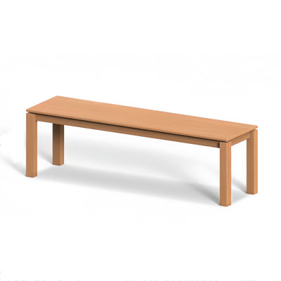 45.28in Natural Rectangular Solid Wood Bedroom Bench