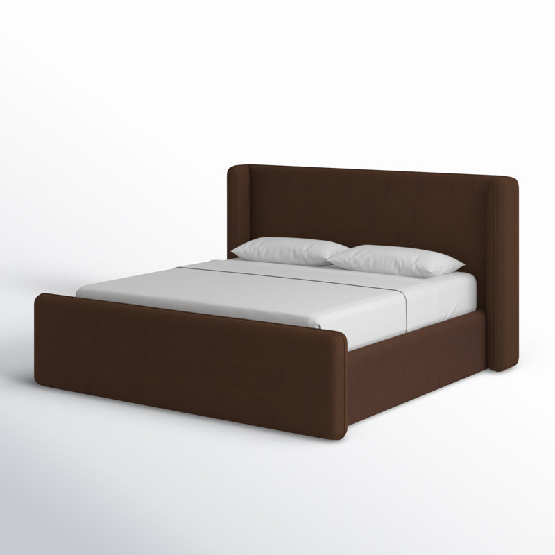 Joss & Main Aelin Upholstered Platform Bed - Brown