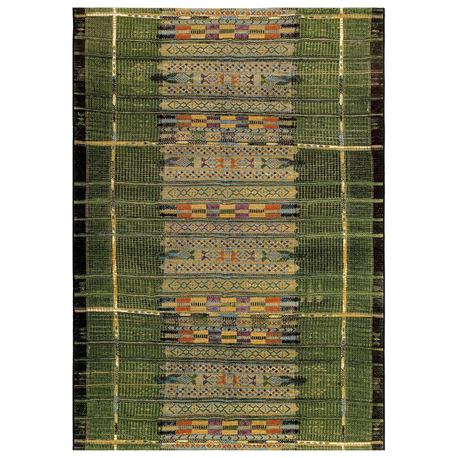 Sesena Multi-Colored Indoor/Outdoor Area Rug, Rectangle 8'10" x 11'9"