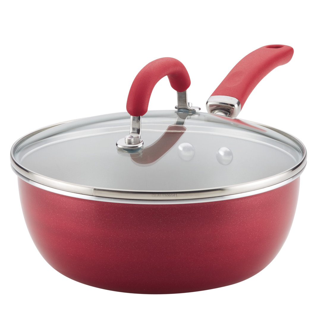 Rachael Ray Create Delicious Nonstick Induction Everything Chef's Pan, 3 Quart Rachael Ray Color: Red 