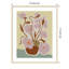 «Expressive Abstract House Plant» rose sur fond jaune, impression sur papier-91291762-91291756