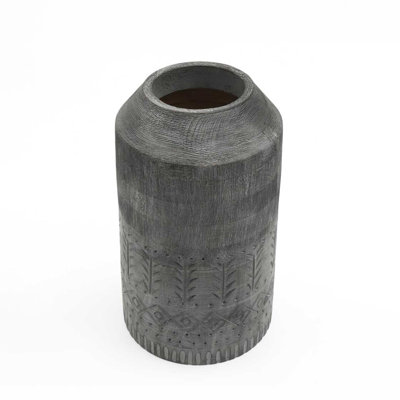 Vase en bois | Vase décoratif en bois fabriqué à la main pour la décoration intérieure | 7 x 11 po