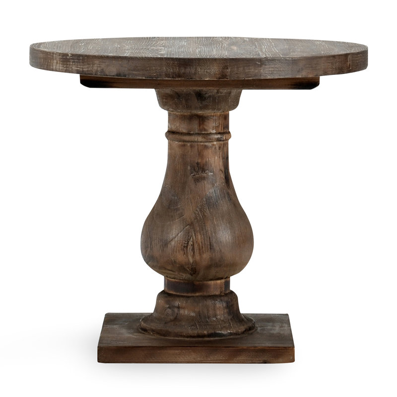 Biltmore Round End Table Aged Brown