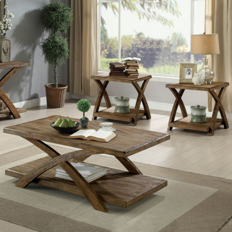 Superbe table basse 1pc avec finition noyer foncé