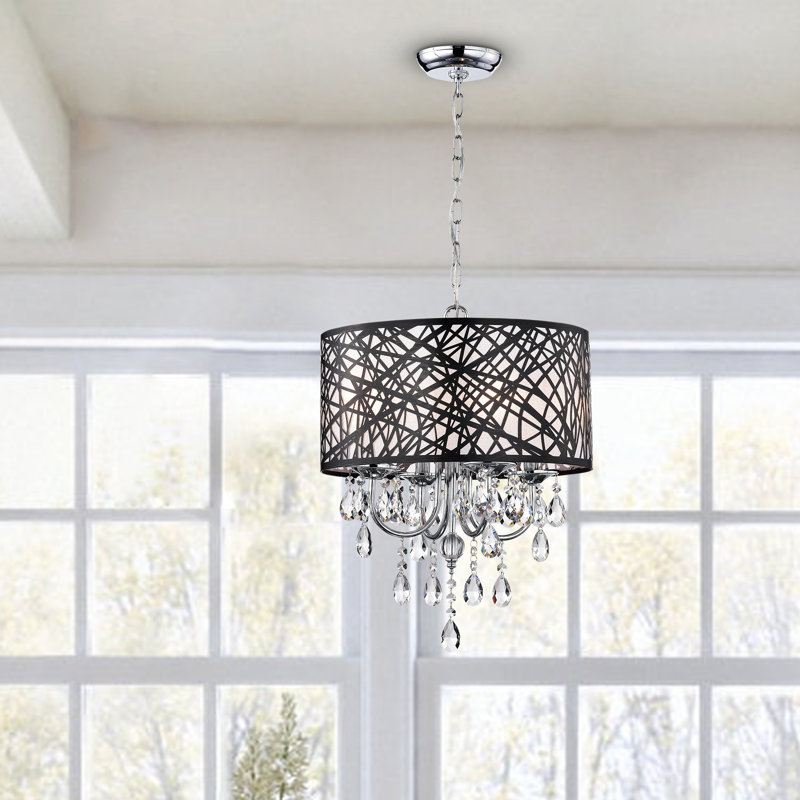 Luminaire suspendu cylindrique à 4 lumières Chadyeane