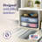  Plastic 2 Drawer Wide Storage Cart, Black Frame with Clear Drawer, 2 Pack