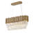 7 - Light Gold Stainless Steel Chandelier with Crystal Accents