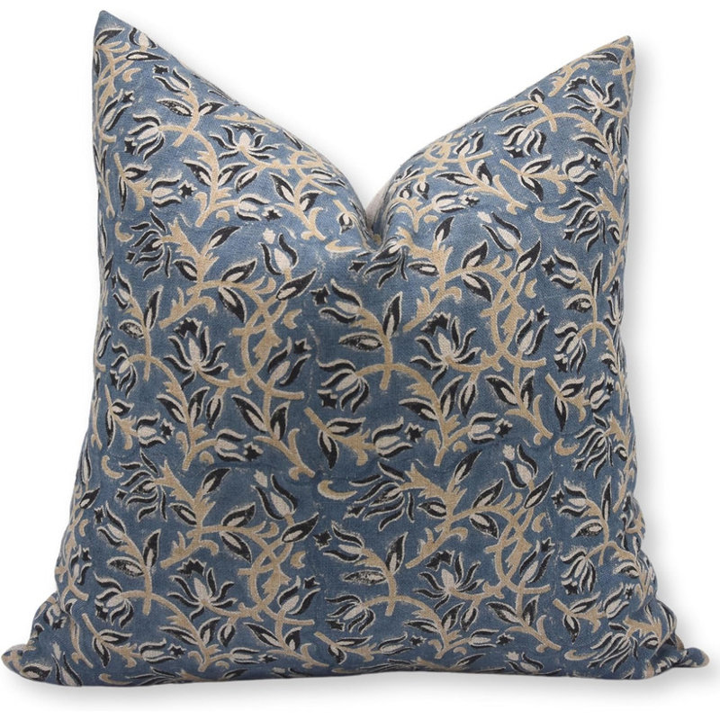 Coussin décoratif en lin 14 x 36 po Fabribine Kamal Dutta Artisan, 14" x 36"