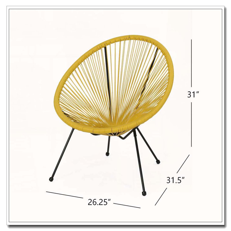 Ensemble de chaise longue de patio, Jaune