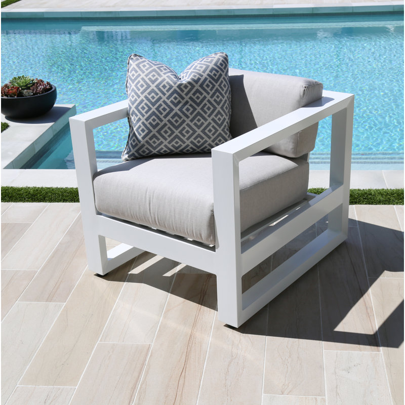 Newport Outdoor Lounge Chair, Canvas Natural Sunbrella® Canvas