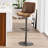 Swivel Upholstered Adjustable Height Counter Stool with Metal Frame-97865832