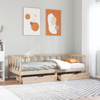 17 Stories Daybed With Drawers Without Mattress Single Solid Wood