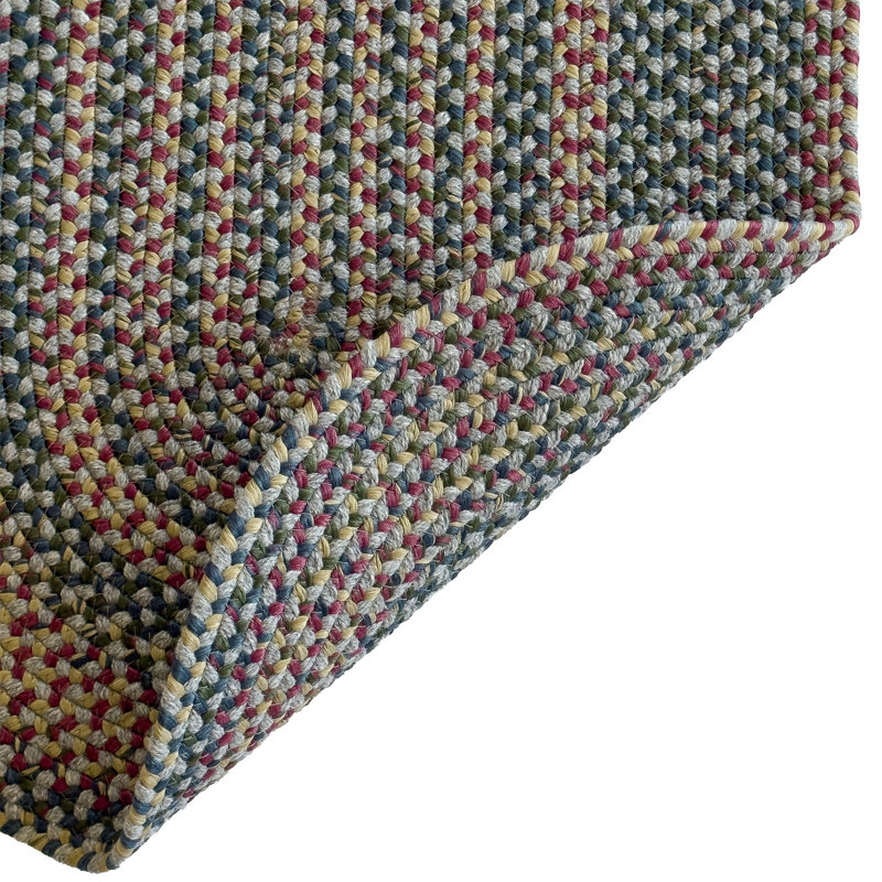 Tapis d'intérieur réversible et multicolore en nylon tressé, polyester et laine Walnut Cove