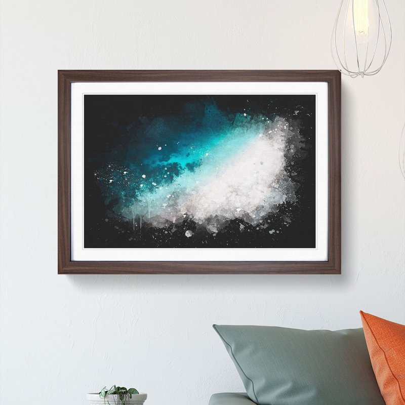 Cocoa Island Beach - Framed Print, 62cm H x 87cm W x 2cm D, Walnut Framed
