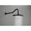 Le bras de douche en acier inoxydable noir mat, facile à installer et à nettoyer, assure une fixation stable de la pomme de douche.