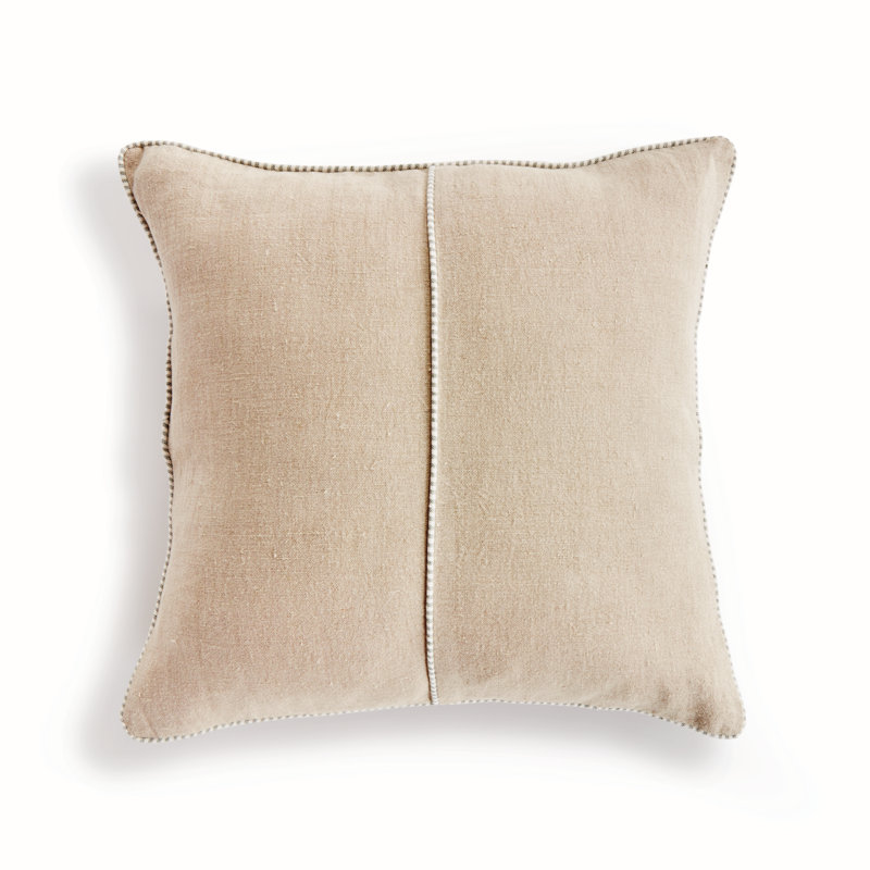Matteo Linen Pillow Cover & Insert, 20"H x 20"W, Square