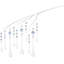 Teardrop Jeweled Hanging Spray - 26 Inches Set Of 12
