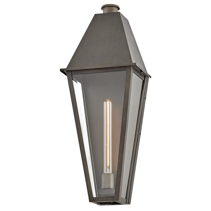 Lanterne murale d'extérieur en aluminium à une lumière Endsley, H 26 po x l 10 po x P 8 po