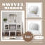 Meuble-lavabo avec miroir ajustable, tiroir et armoire, coiffeuse à maquillage peu encombrante