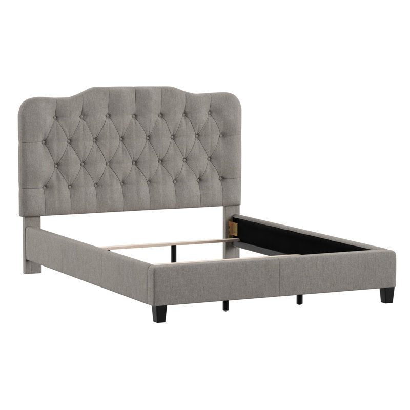 Alenushka Upholstered Standard Bed, Gray, Queen