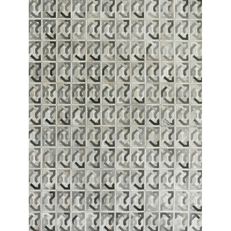 Natural Hide Cowhide Geometric Area Rug
