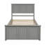 Wooden Platform Bed With Headboard & Twin Size Trundle-120666616