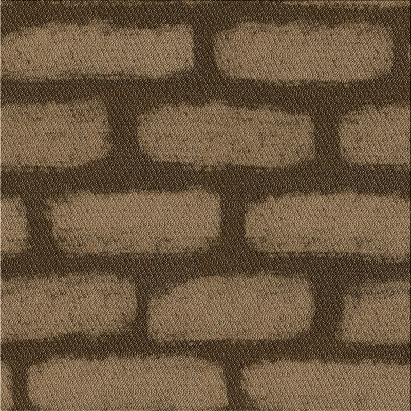 Tapis abstrait vert foncé / brun, Carré 6 pi