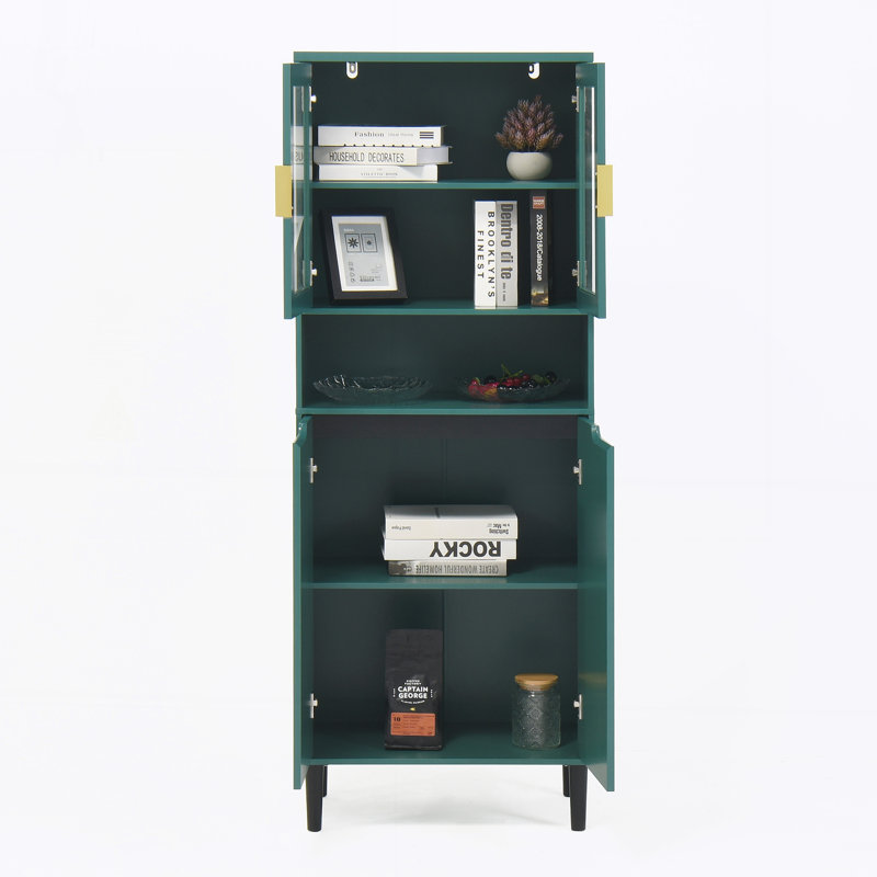 4 Doors MDF Painting Finished Cabinet, Green