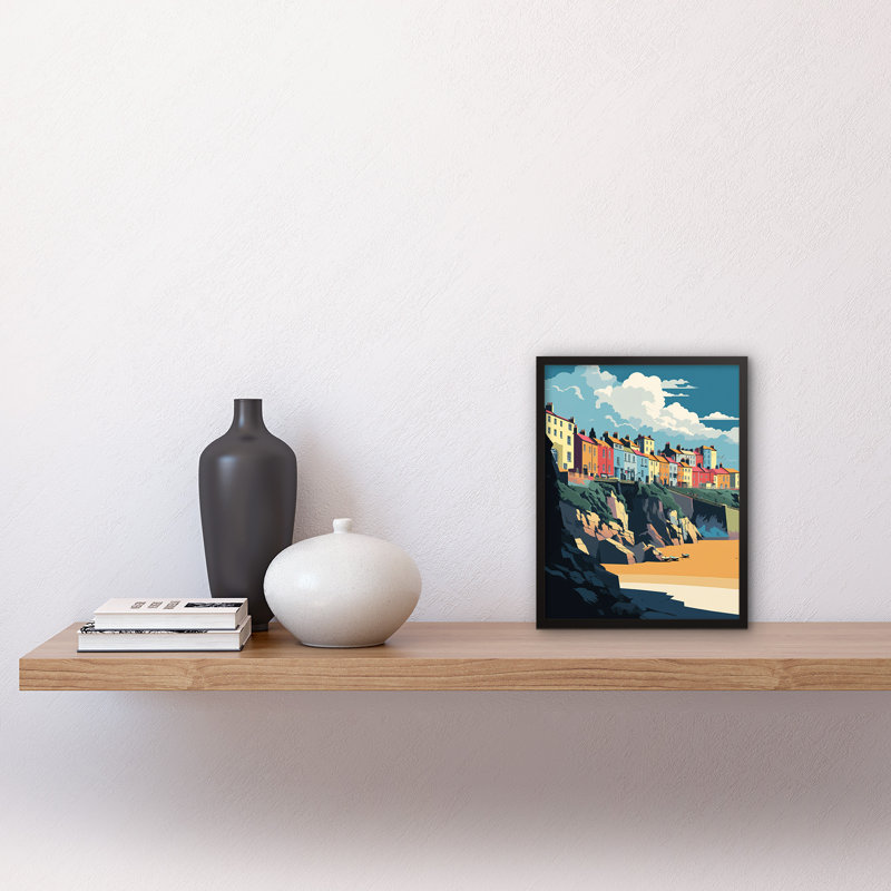 Aaleeyah Tenby Harbour Beach Coastal Town - Single Picture Frame Print
