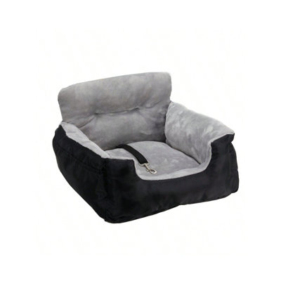 Siège d'auto pour chien pour petits chiens, siège d'auto pour chiot moelleux, lit de voyage pour chien portable, siège d'auto pour voiture avec pochette de rangement, laisse de sécurité à pince