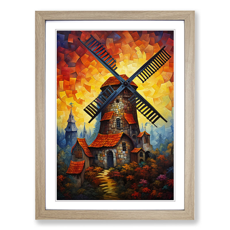 Windmill Baroque Art - Framed Print